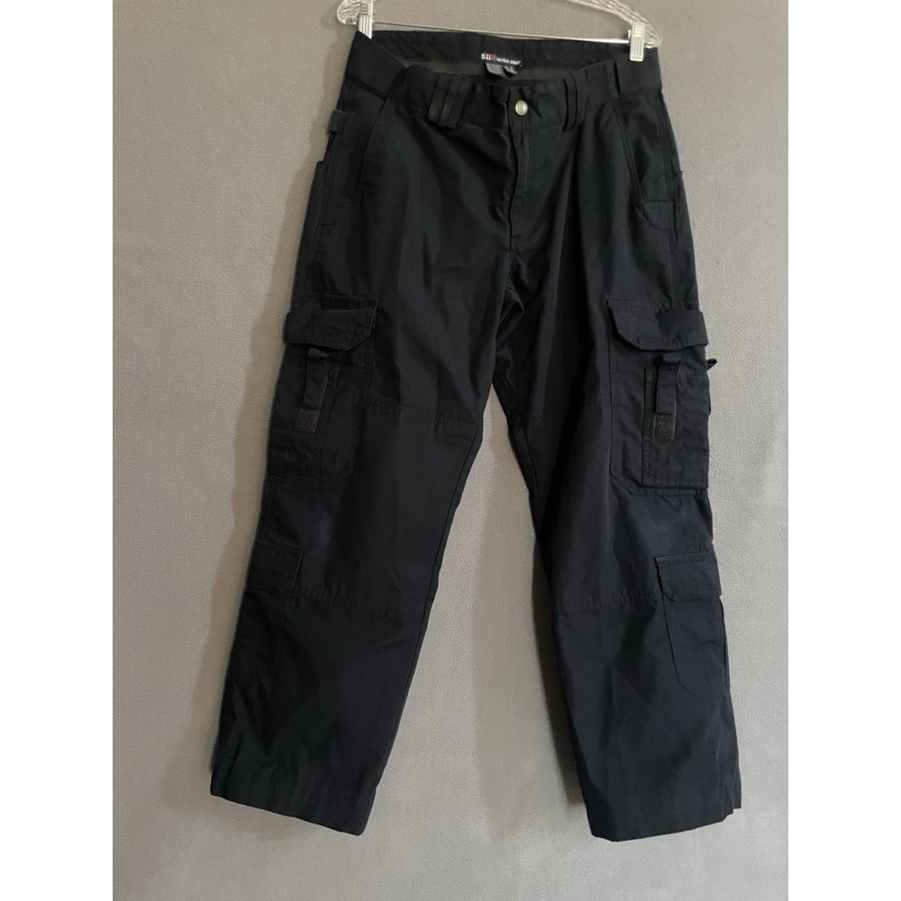 5.11 Tactical Pants Mens 32x28 Taclite Ems Cargo Rip Stop Dark Navy Blue - Picture 2 of 9